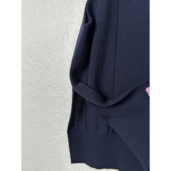 Anne Fontaine Women's Blue Wool/acrylic Sweater Vest Size Medium - Picture 3 of 7